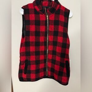 Source Unknown Red and Black Checkered Vest
